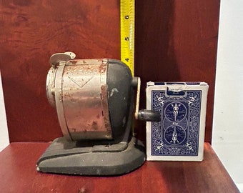 Vintage Boston Champion Desk Pencil Sharpener Hand Crank, FREE