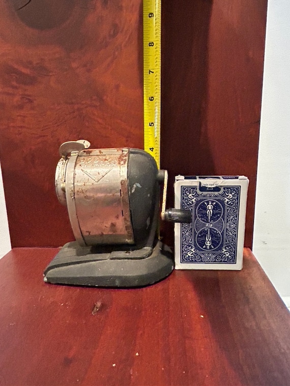 Vintage Boston Champion Desk Pencil Sharpener Hand Crank, FREE