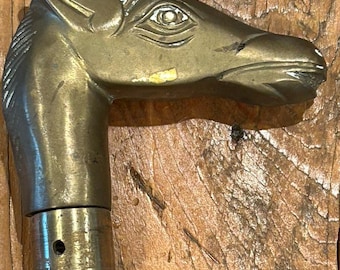 Vintage Brass Horse Head Handle, Ornate Equestrian, FREE SHIPPING!!
