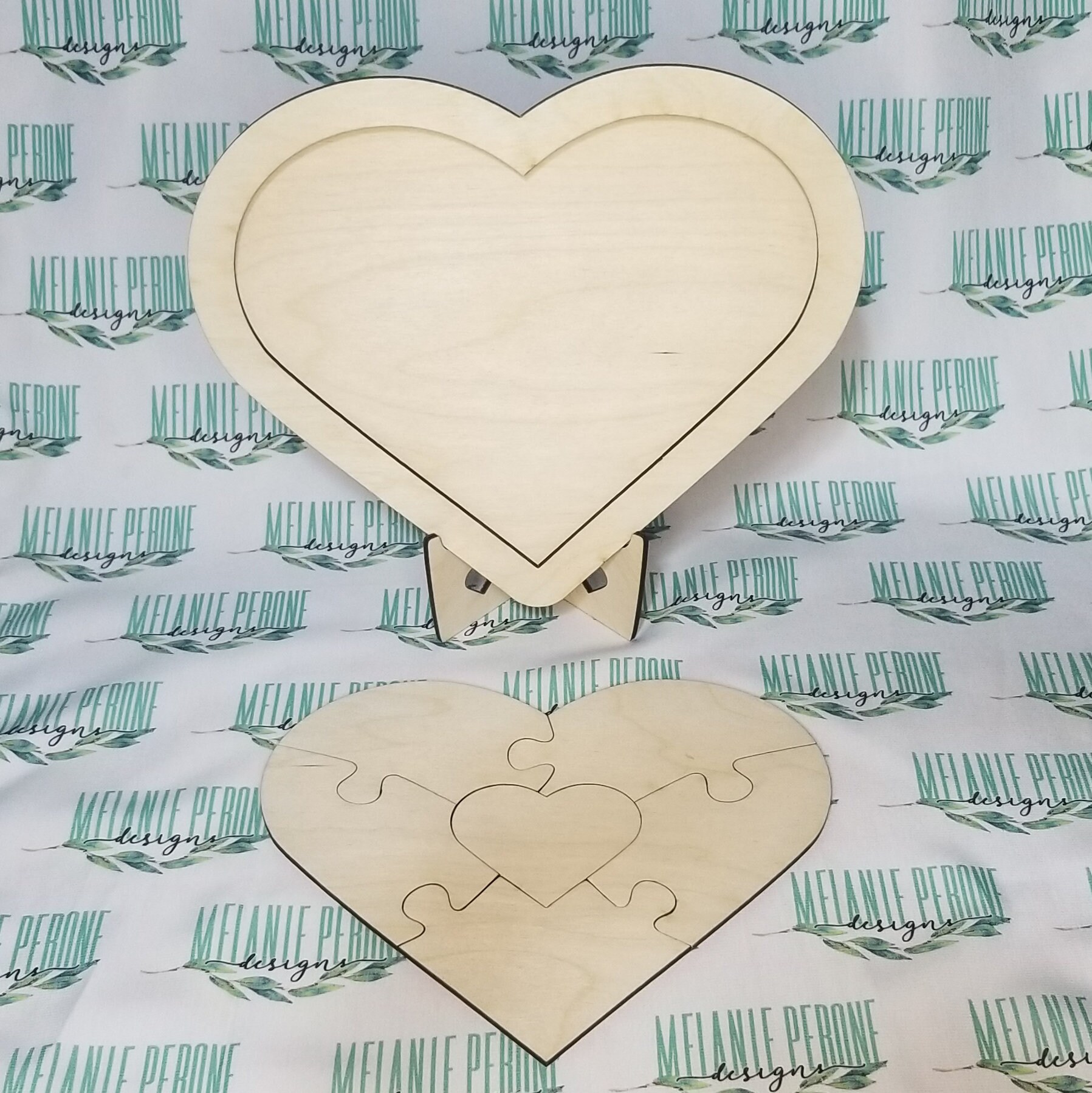 Heart Puzzle With Stand 2-8 Pieces - Etsy