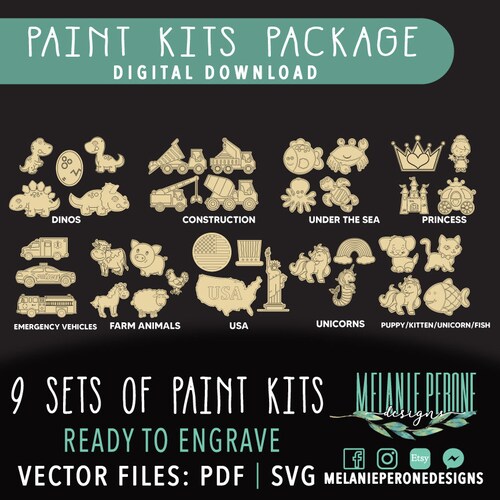 Paint Kit Package SVG Digital Download Etsy