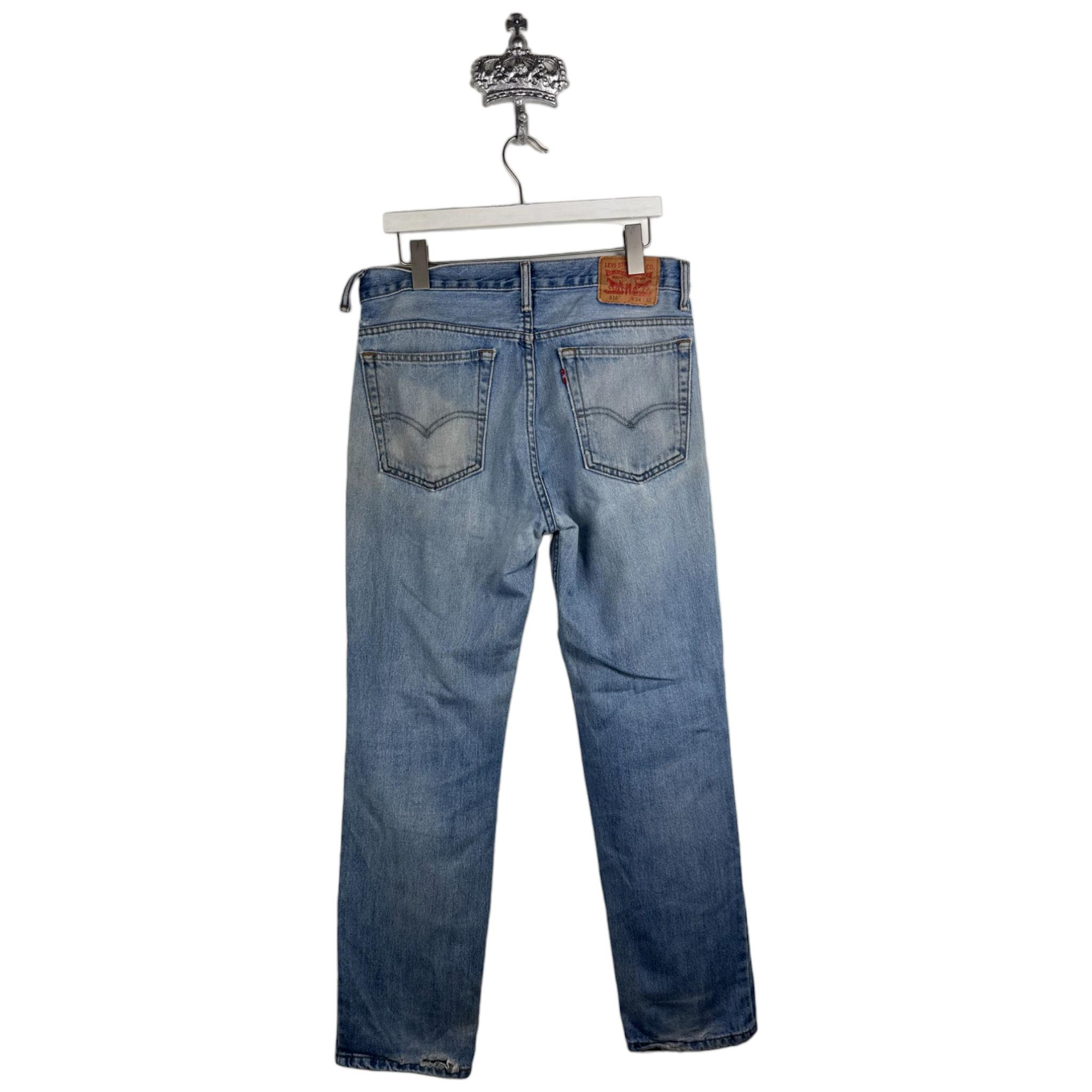 Levi's Jeans dritti sbiaditi Hh 17 X L 43,5 Italia