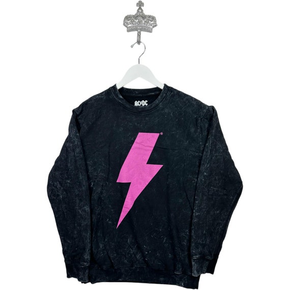 Acdc Grey Acid Wash Sweater M