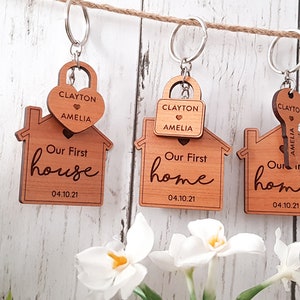 Personalized first home keychain, First Home, Personalized Key Chain, Closing Gift, Our Home Key, Home key Chain, House keychain, Home gift