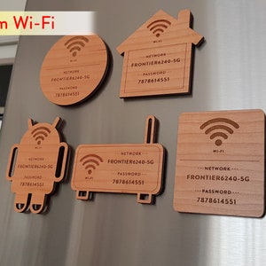 Custom wifi magnets, WiFi magnets, Fridge magnets, WiFi, Magnet gift, WiFi Network, WiFi Password