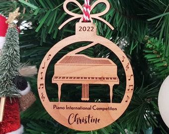 Piano  Ornament, Piano competition, Christmas Ornament, Name Ornament, Personalized Ornament, Christmas Gift,  Ornament Hanging, gift