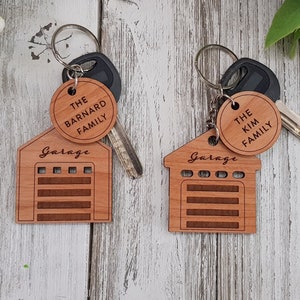 Garage Keychain, garage door key, Shed, warehouse, Gate, Closing Gift, Housewarming gift, Home gift, House Keychain