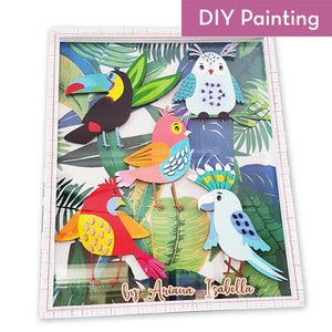 Wooden birds craft blanks, Exotic birds craft, Birds decor, DIY craft for kids, Craft kits, Paint your own birds, DIY painting
