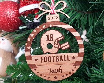 Football ornament, Football ornament, Football match, Christmas tree decors, Golf gift, Christmas gift, Laser cut ornament