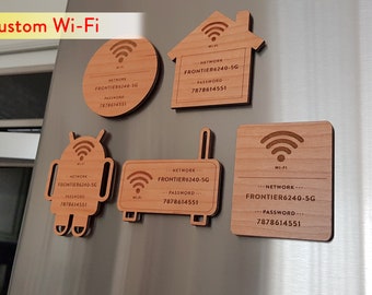 Custom wifi magnets, WiFi magnets, Fridge magnets, WiFi, Magnet gift, WiFi Network, WiFi Password