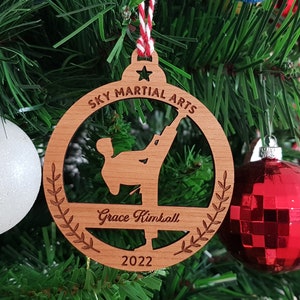 Taekwondo  Ornament, Martial Arts Ornament, Christmas Ornament, Personalized Ornament, Christmas Gift,  Ornament Hanging, gift