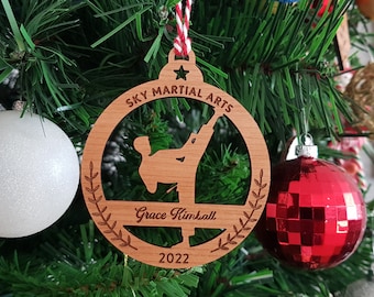 Taekwondo  Ornament, Martial Arts Ornament, Christmas Ornament, Personalized Ornament, Christmas Gift,  Ornament Hanging, gift