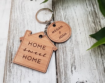 Lovely Home Sweet Home Keychains AG0054 4 Imitation Leather Pendant Charms Green