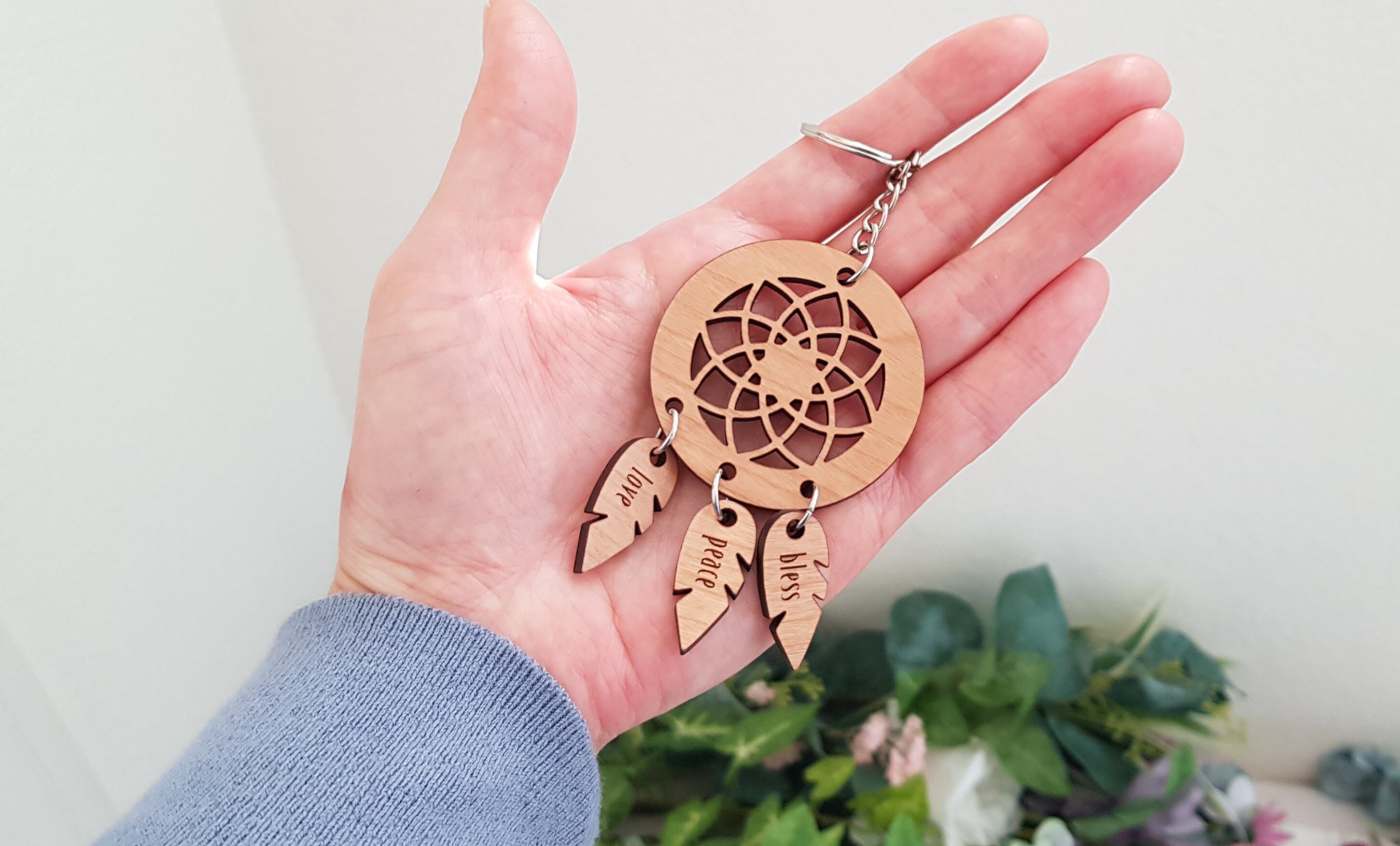 Dreamcatcher keychain dreamcatcher custom keychain gift for Etsy