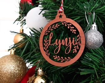 Personalized Christmas ornament, Monogram ornament, Christmas tree decors, Personalized ornament, Christmas gift, Laser cut ornament