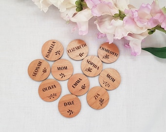 Personalized wooden magnets, memo magnets, name magnets, Fridge magnets