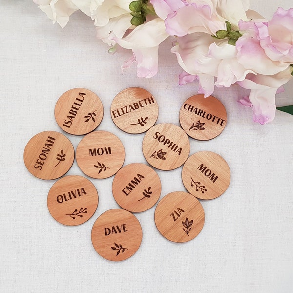 Personalized wooden magnets, memo magnets, name magnets, Fridge magnets