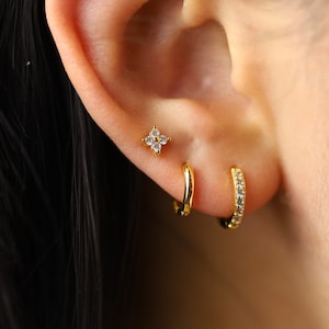 Dainty Everyday Ear Stack Set • Gift For Her • Bridesmaid Gift • Mothers Day Gift • Gold Hoop Earrings • Minimalist Earrings