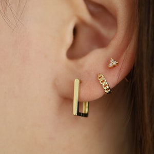 Crystal Earring Set Gift Stack Colour Gem Dainty Stud Earrings •  Tiny 18k Gold filled Hypoallergenic •  Simple Gift For Her