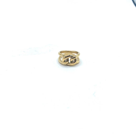 Thick Chain Ring Gold • Chunky Statement Ring 18k… - image 8