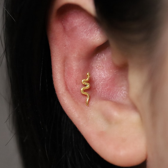 18G Flat Back Solid 925 Silver Stud  • Tragus Con… - image 1