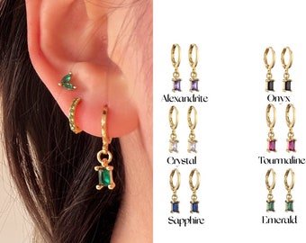 Dainty Earrings •  Tiny Cz 18k Gold filled Hypoallergenic •  Crystal Earrings •  Simple Minimalist