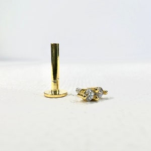 18G Flat Back Solid 925 Silver Stud  • Tragus Conch Labret Helix Conch Lobe Flat Back•  Hypoallergenic •  Stud Earring