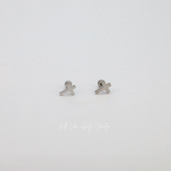 18G Screw back Back Solid 925 Silver Stud  • Trag… - image 4