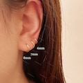 Tiny Simple Hoop Earrings • 14k Gold Dainty Earrings • Huggie Hoops Earrings •  Patterned Earrings • Minimalist Earrings • Gift for Her