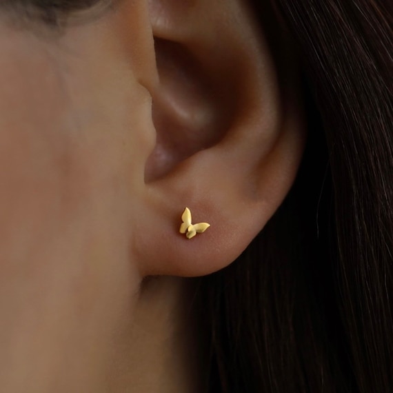 20G Screw Back Stud Earring Solid 925 Silver Stud… - image 1