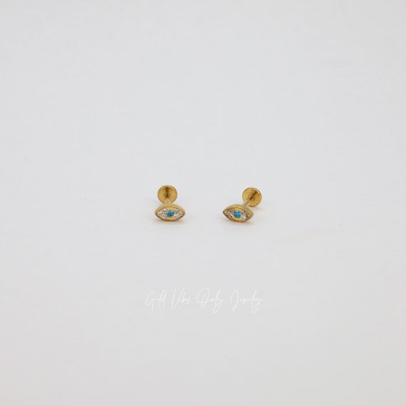 18G Flat Back Solid 925 Silver Stud Set• Tragus C… - image 4
