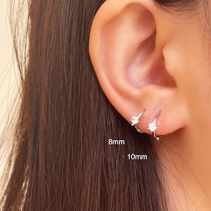 Earrings • CZ Dainty Earrings • Huggie Hoops Earrings •  Cubic Zirconia Earrings • Minimalist Earrings • Gift for Her