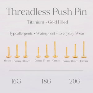 スレッドレスプッシュピンフラットバッキング16G/18G/20Gスタッドピアスチタンニッケルフリー•トラガスコンクラブレットヘリックスコンク•