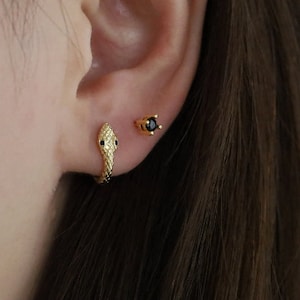 Onyx Earring Set Gift Stack Colour Gem Dainty Stud Earrings •  Tiny 18k Gold filled Hypoallergenic •  Simple Gift For Her