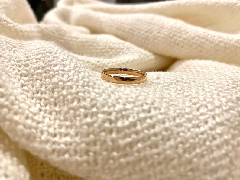 Ring Band Simple Rose Gold 18k plated ring band minimalist dainty jewellery Stacking Shiny