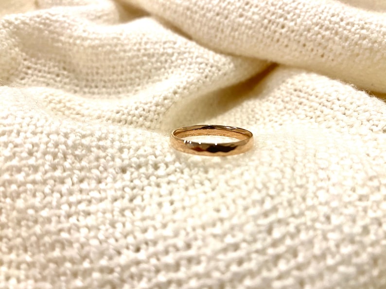 Ring Band Simple Rose Gold 18k plated ring band minimalist dainty jewellery Stacking Shiny