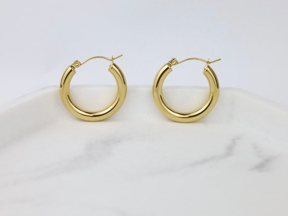 Pair Of 925 Sterling Silver Gold PVD Plain Braided Double Hoop Minimal Hoop Earrings Pair Of 925 Sterling Silver Gold PVD Plain Braided Double Hoop Minimal Hoop Earrings