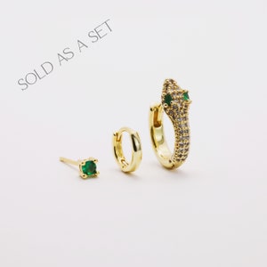 Crystal Earring Set Gift Stack Colour Gem Dainty Stud Earrings •  Tiny 18k Gold filled Hypoallergenic •  Simple Gift For Her