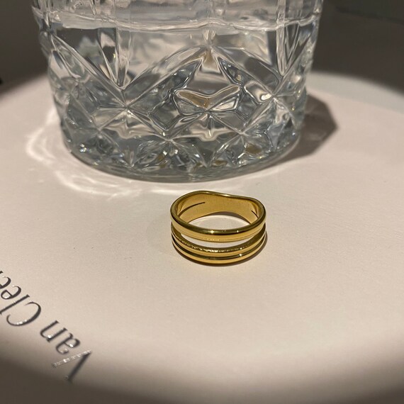 Stackable Gold Simple Band • Statement Layered Ri… - image 5
