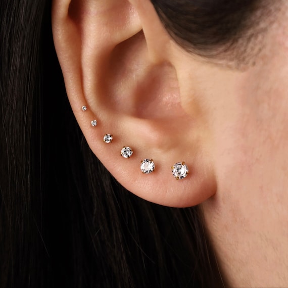 Threadless Stud Push Pin Flat Back Labret 16G/18G… - image 5