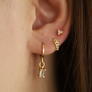 Crystal Earring Set Gift Stack Colour Gem Dainty Stud Earrings •  Tiny 18k Gold filled Hypoallergenic •  Simple Gift For Her