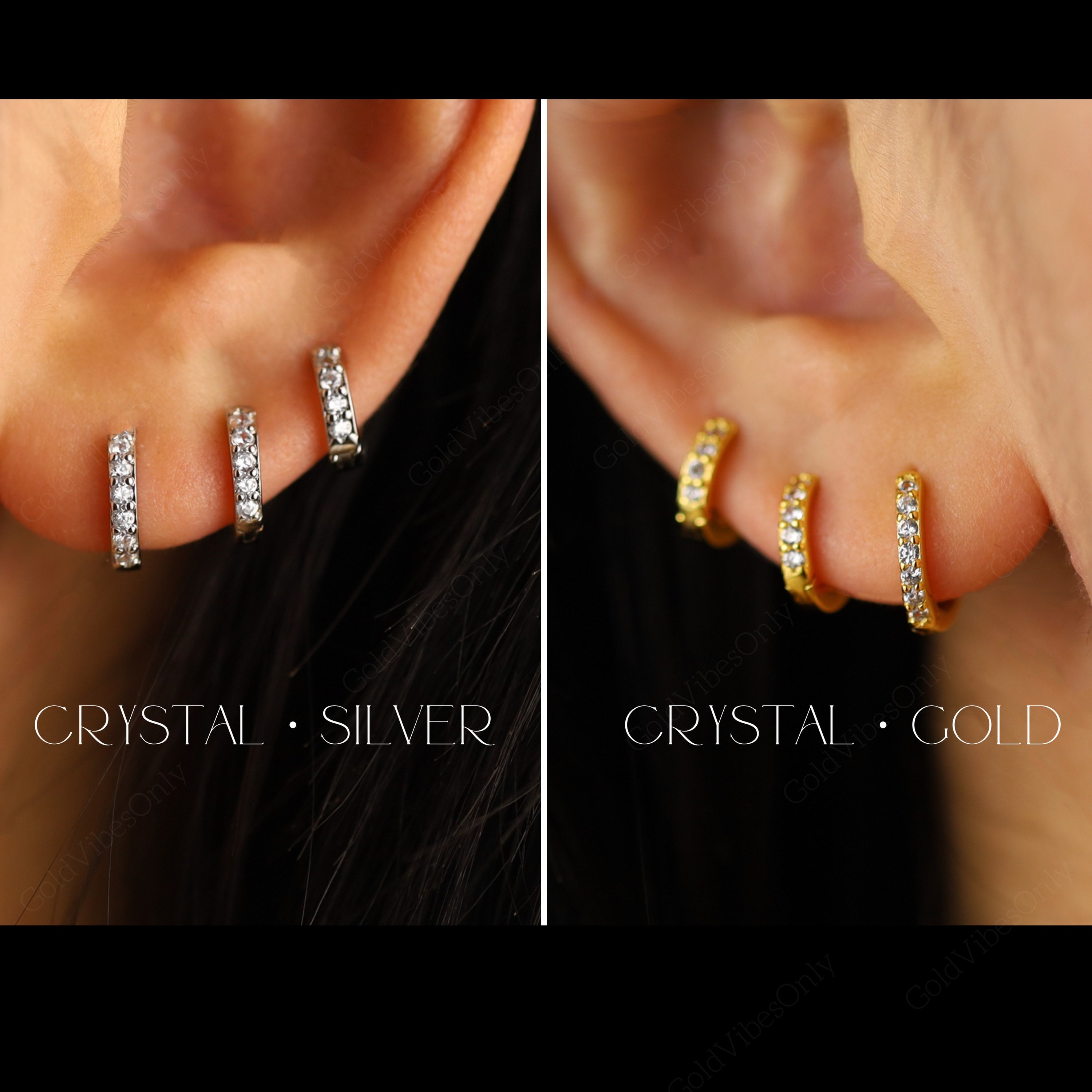 Cubic Zirconia Cluster Huggies Earrings in 9ct Yellow Gold – Wallace Bishop