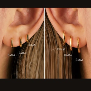 Tiny Hoop Earrings • 14k Gold Dainty Earrings • Huggie Hoops Earrings •  Gold Filled Earrings • Minimalist Earrings • Gift for Her