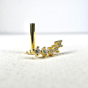 18G Flat Back Solid 925 Silver Stud  • Tragus Conch Labret Helix Conch Lobe Flat Back•  Hypoallergenic •  Stud Earring