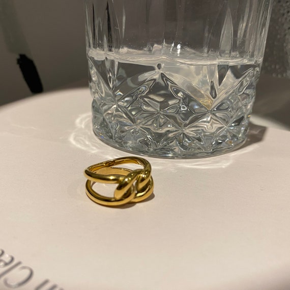 Thick Chain Ring Gold • Chunky Statement Ring 18k… - image 5