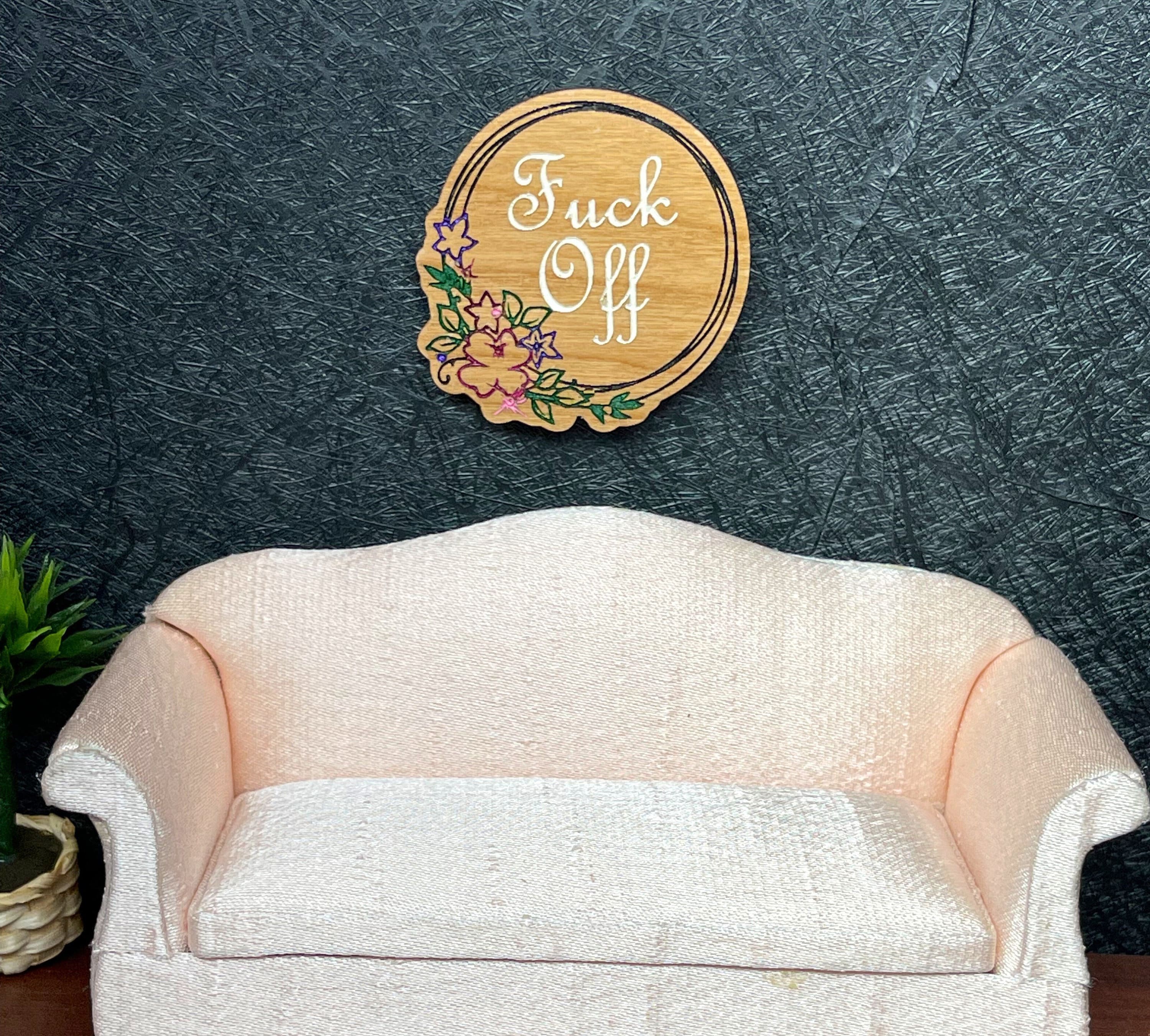 The “Fuck Off” Dollhouse Miniature Wall Decor