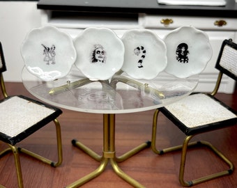 The “Beetlejuice” Dollhouse Miniature Plate Set