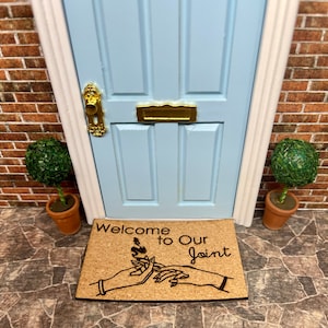 The “Welcome to our Joint” Dollhouse Miniature Doormat