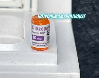 The “Euphoria” Dollhouse Miniature Diazepam Prescription Bottle