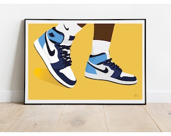 Air Jordan 1 Obsidian | Digital Download | Printable Wall Art | Sneaker Poster